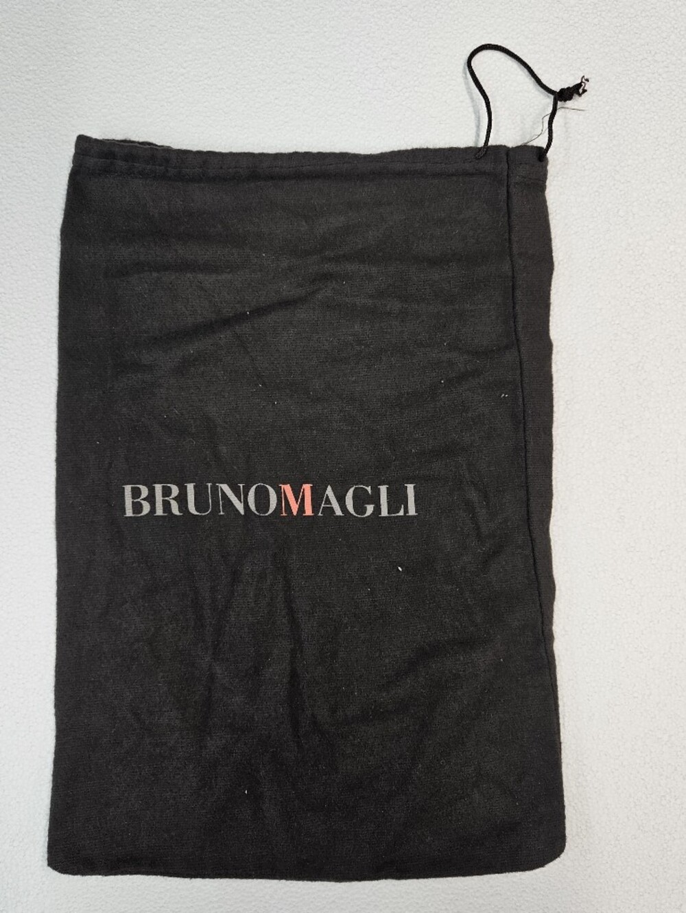 A123 Bruno Magli Brown Drawstring Dust Bag Logo 13 1/2 X 9